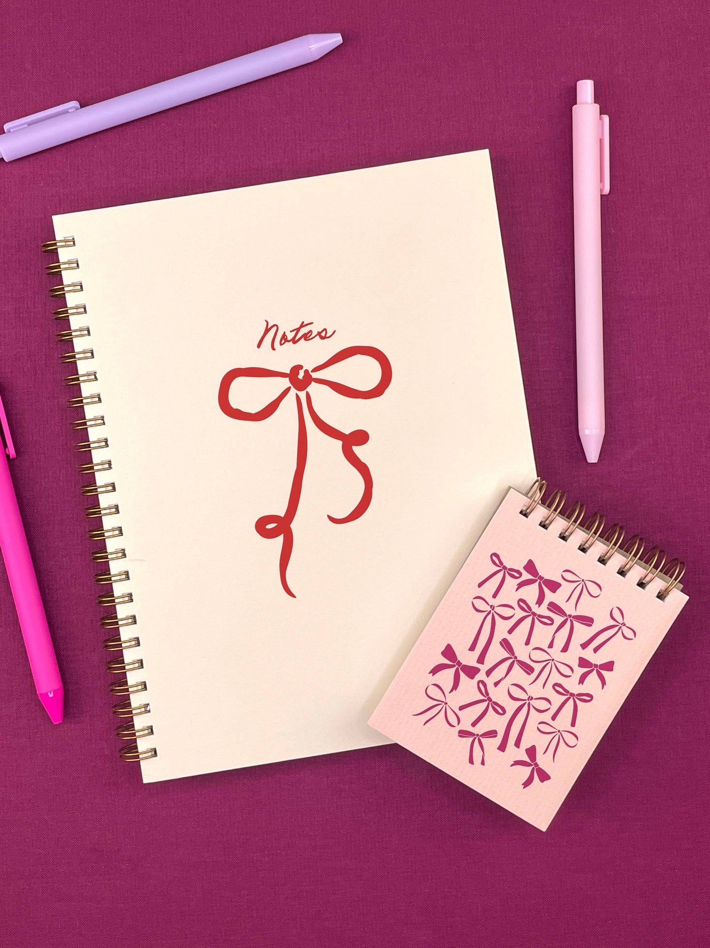 Ruff House Print Shop - Bow Pattern Mini Jotter Notebook