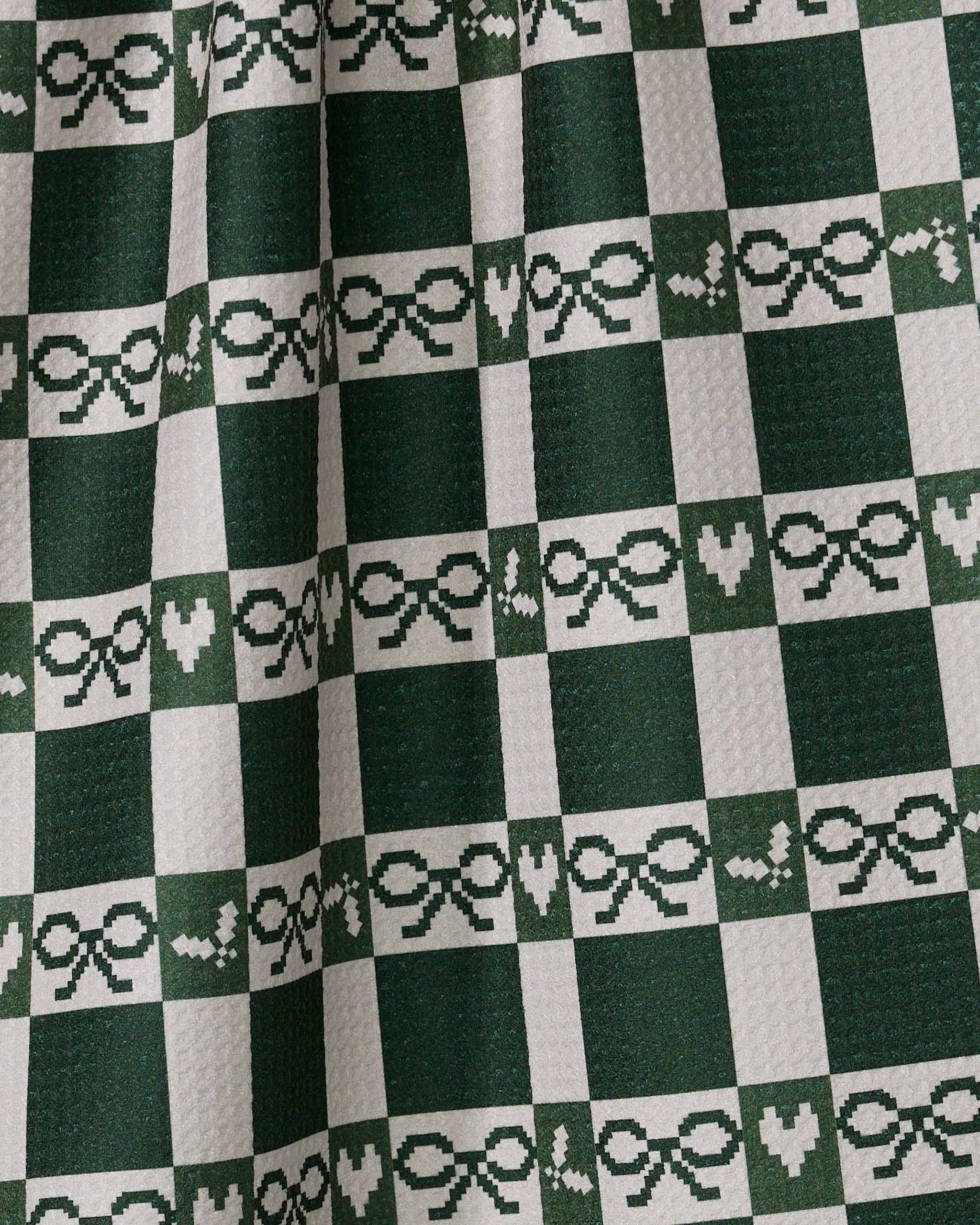 Geometry - Elf Gingham Tea Towel