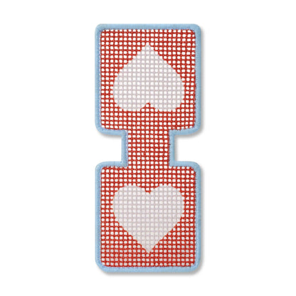Lucky Feather - Needlepoint Keychain Kit - Heart