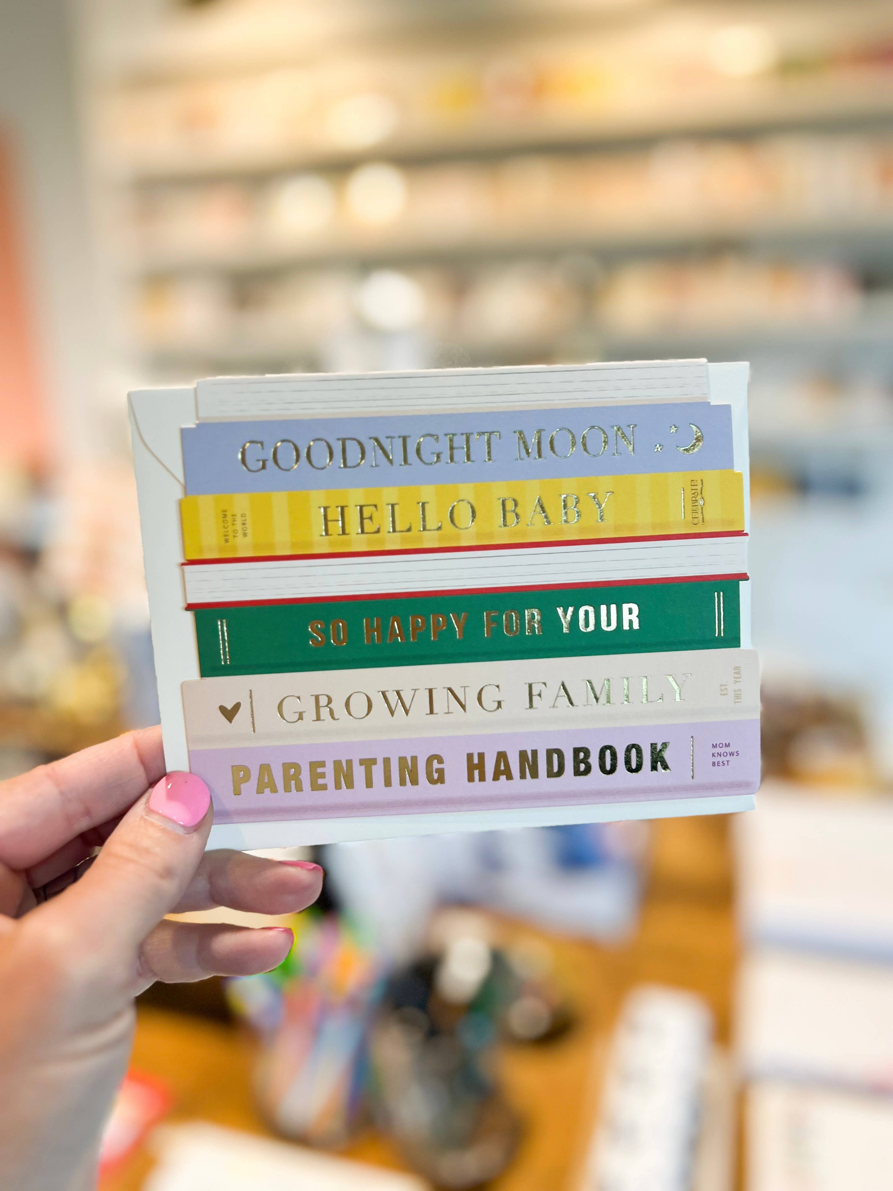 Ginger P. Designs - Baby Books die-cut Greeting Card