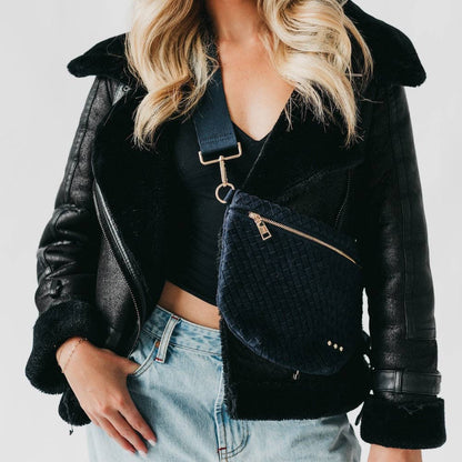 Pretty Simple - Suede Westlyn Woven Bum Bag