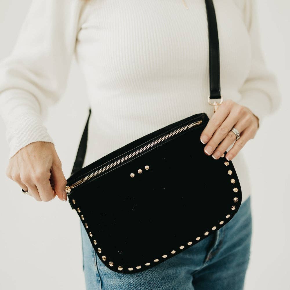 Pretty Simple - Sabrina Studded Suede Bum Bag