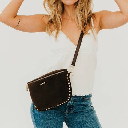 Pretty Simple - Sabrina Studded Suede Bum Bag