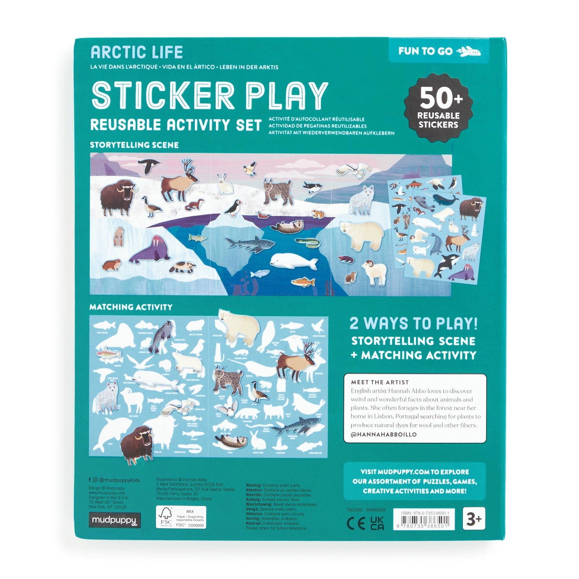 mudpuppy - Arctic Life Sticker Play Reusable Activity Set