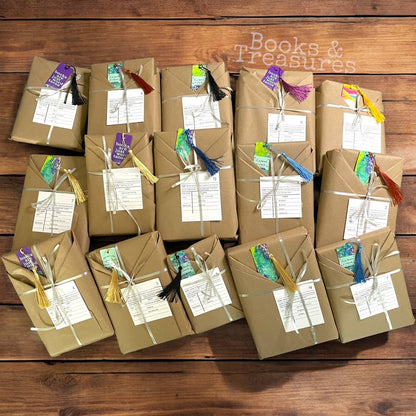 Books & Treasures - Blind Date with a Book with Handmade Metal Bookmarks - Mixed Genre