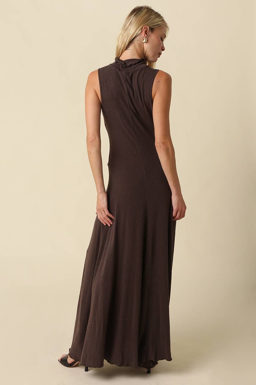 Hazel Mock Neck Knit Maxi Dress