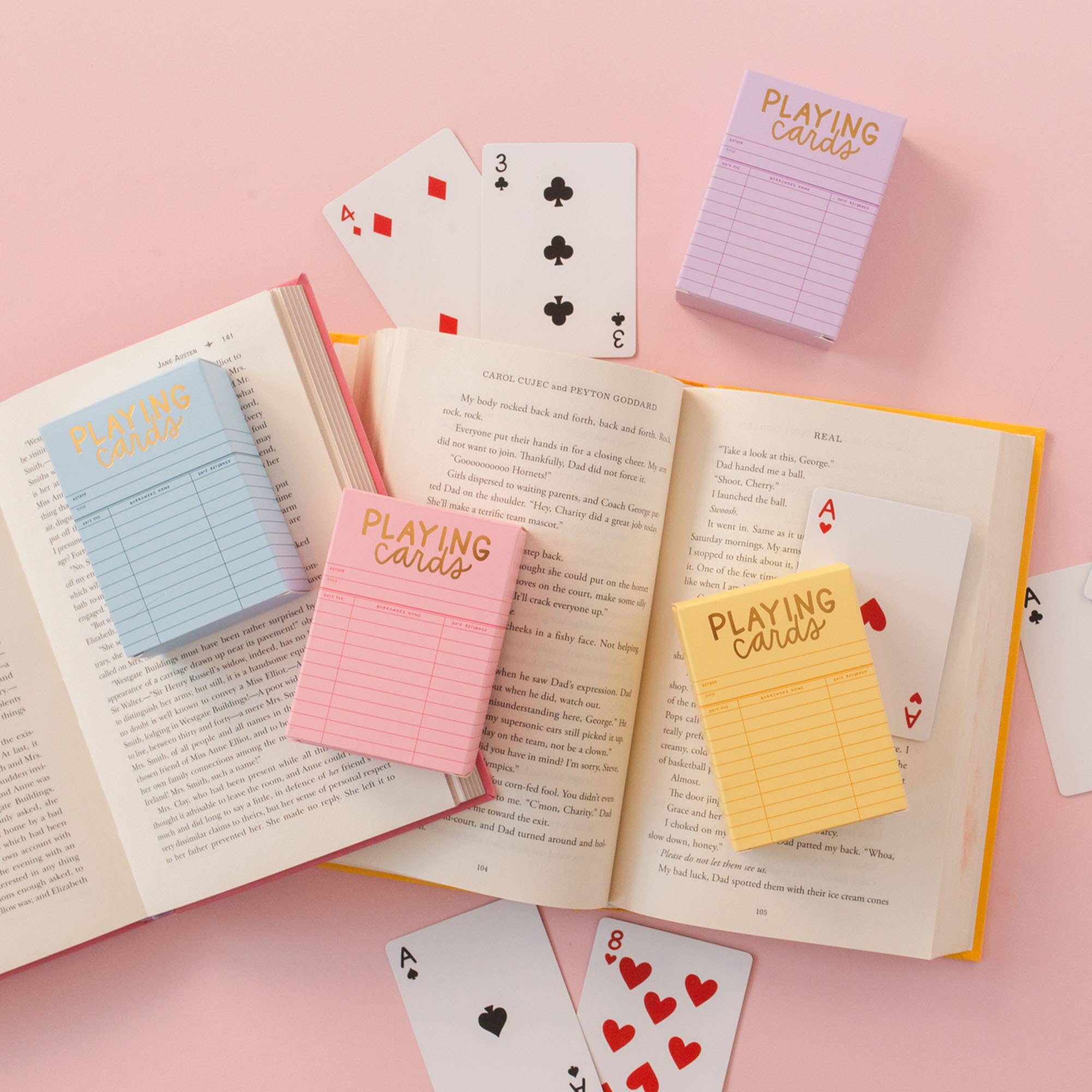 Pippi Post - Pink Library Card Deck Of Playing Cards