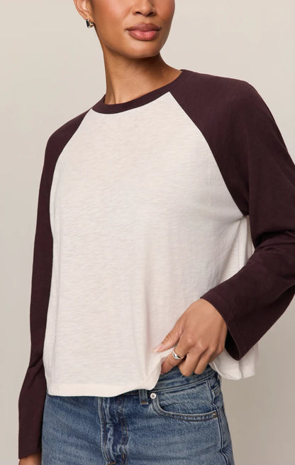 Z Supply Slub Baseball Tee - Berry Noir