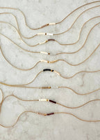 Ocean Breakup - Minimalist Beaded Necklace - Neutrals