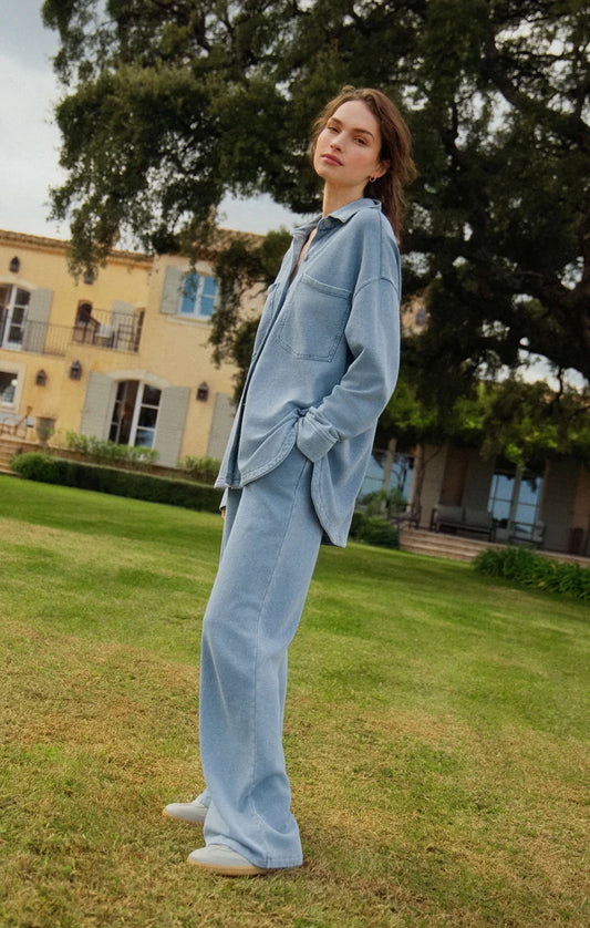 Z Supply Hunter Knit Denim Pants - Ocean Air Indigo