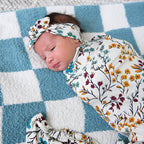 Gigi and Max - Maren Floral Swaddle Bamboo Baby Blanket