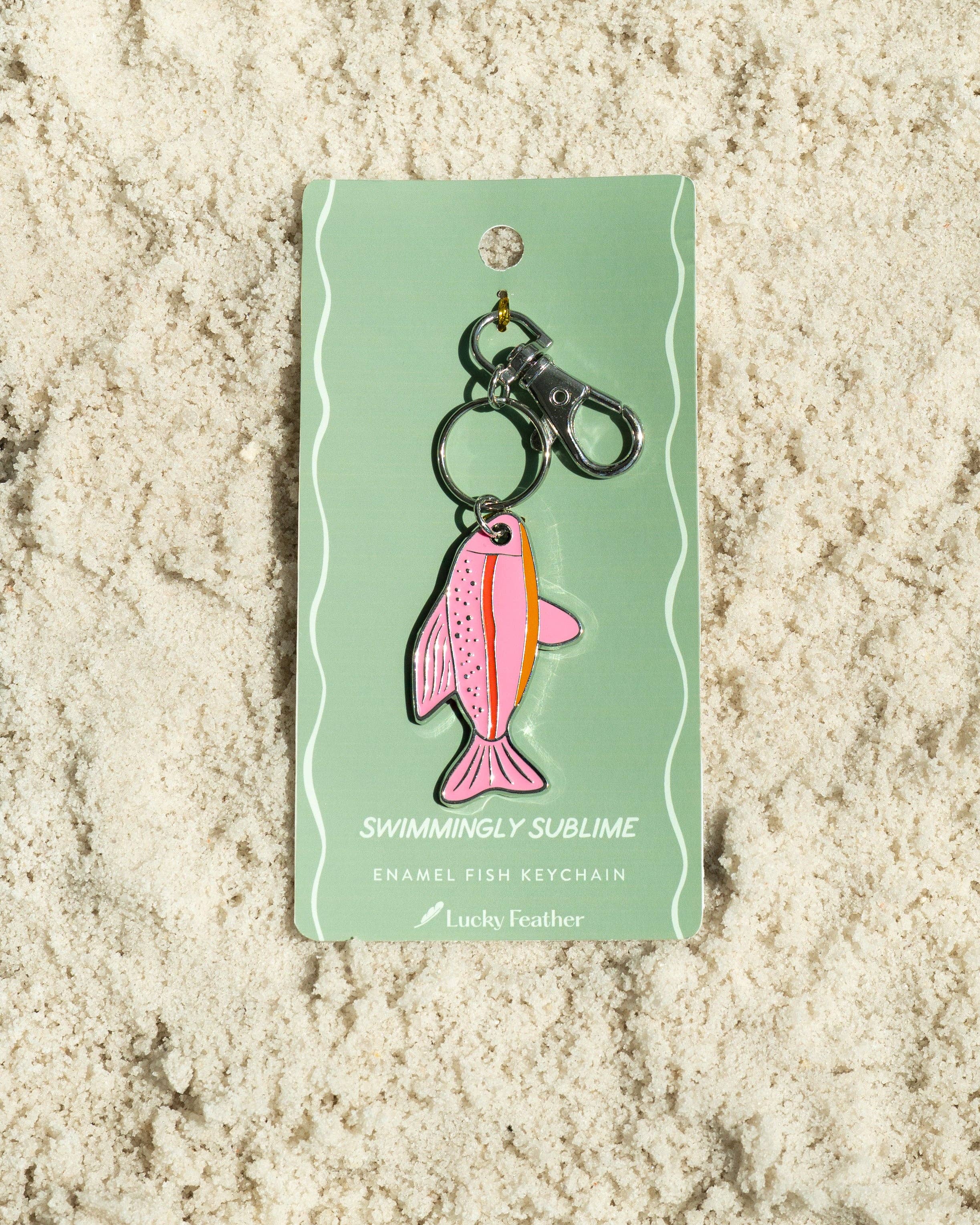 Lucky Feather - Ocean Life Keychain - Silver - Fish