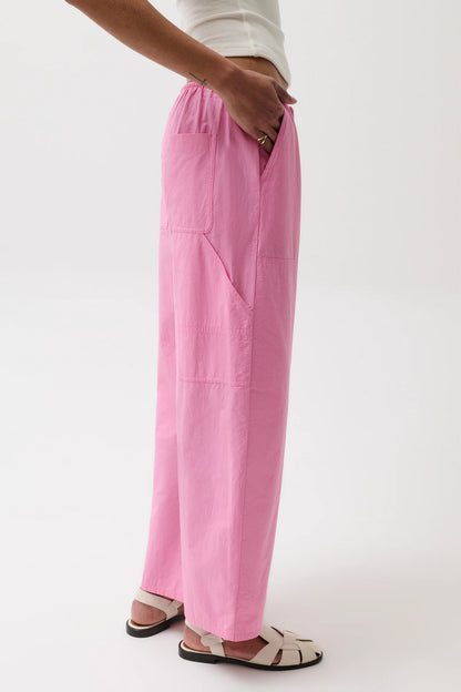 Pistola Theo Poplin Pant - Azalea