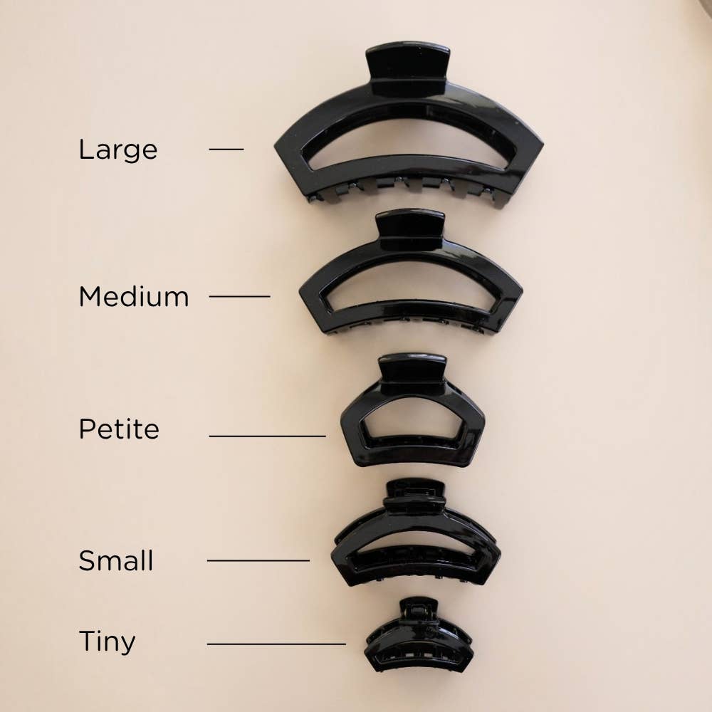 TELETIES - Open Jet Black | Petite | Hair Clip