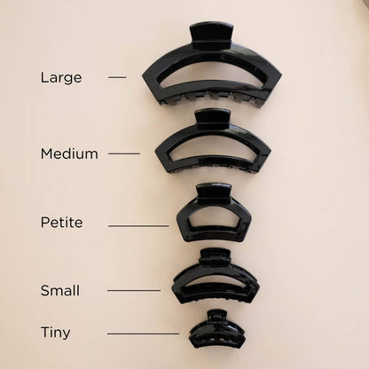 TELETIES - Open Jet Black | Petite | Hair Clip