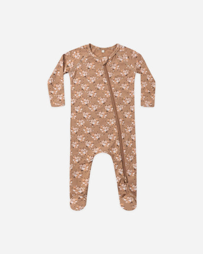 Quincy Mae - Bamboo Zip Footie Fall Floral
