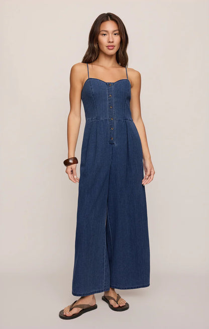 Z Supply - Angel Eyes Twill Jumpsuit - Twilight Blue