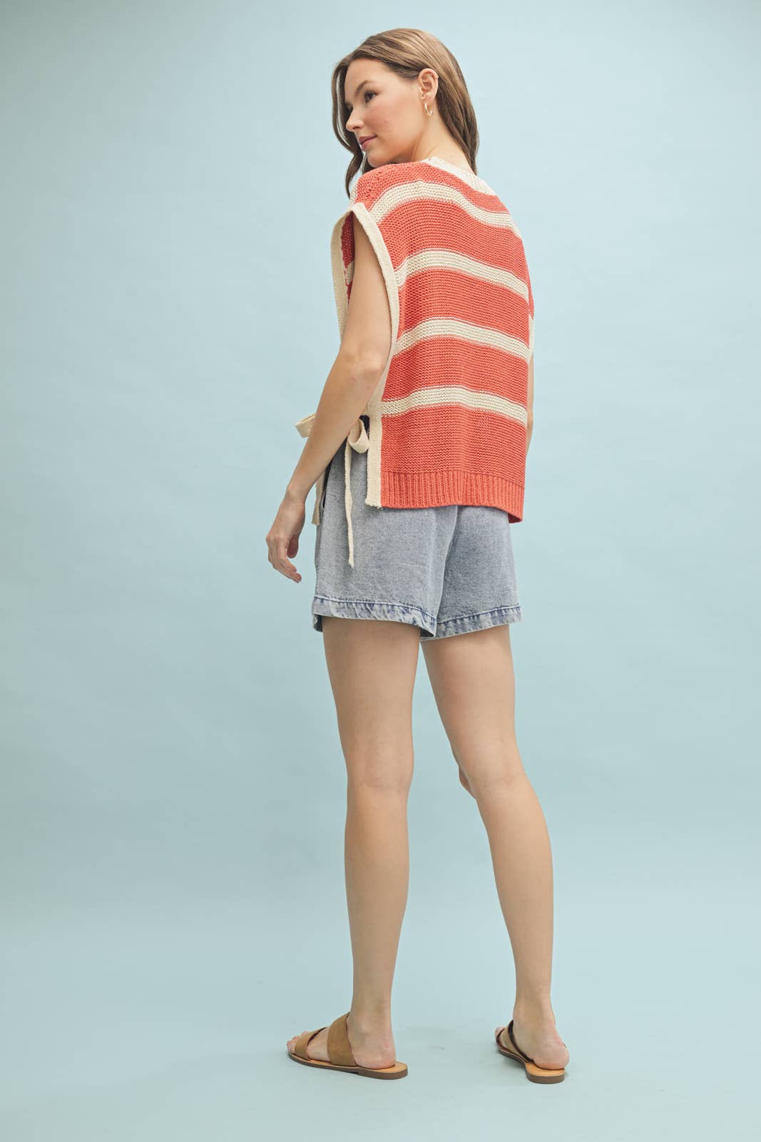 Wishlist Apparel - SWEATER VEST WITH SIDE SELF TIE STRAPS