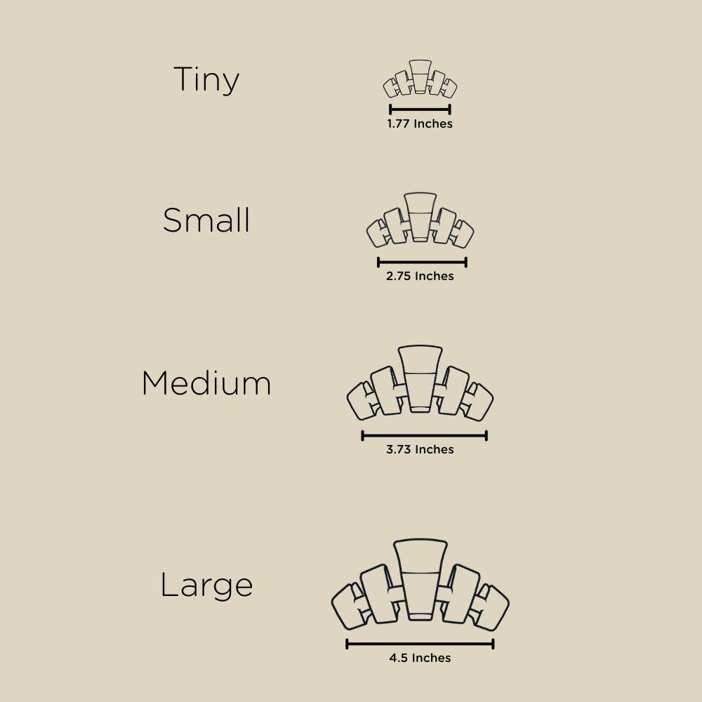 TELETIES - Classic Hair Clip | Medium | Red Carpet Ready