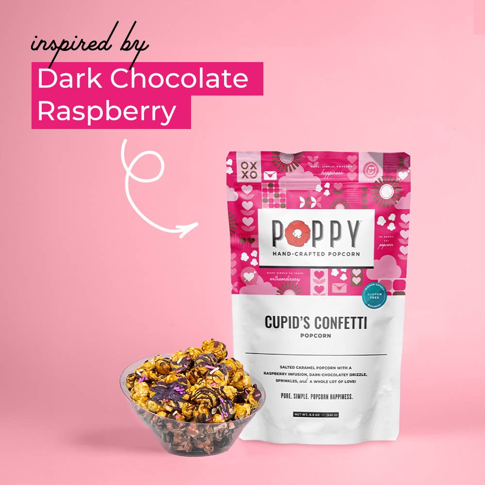 Poppy Hand-Crafted Popcorn - Cupid's Confetti Popcorn