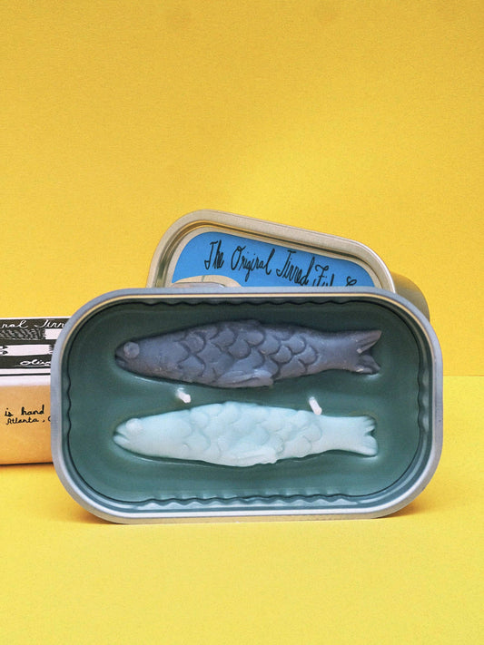Tinned Candle - Tinned Fish Candle - Olive Oil and Sea Salt