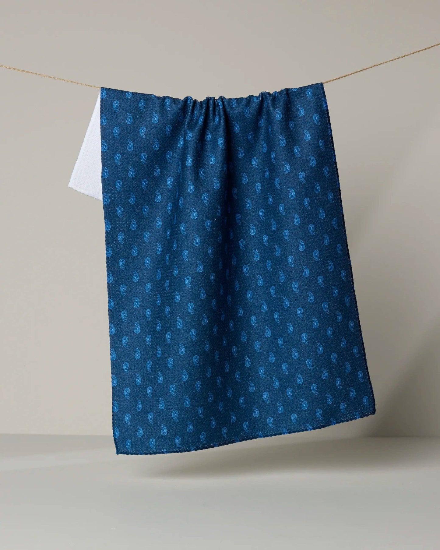 Geometry - Stirrup Indigo Tea Towel