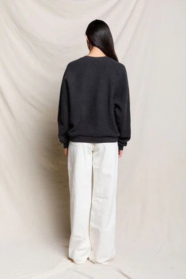 perfectwhitetee - ziggy inside out oversized sweatshirt - vintage black