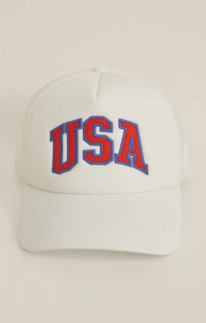 Z Supply USA Trucker Hat - White