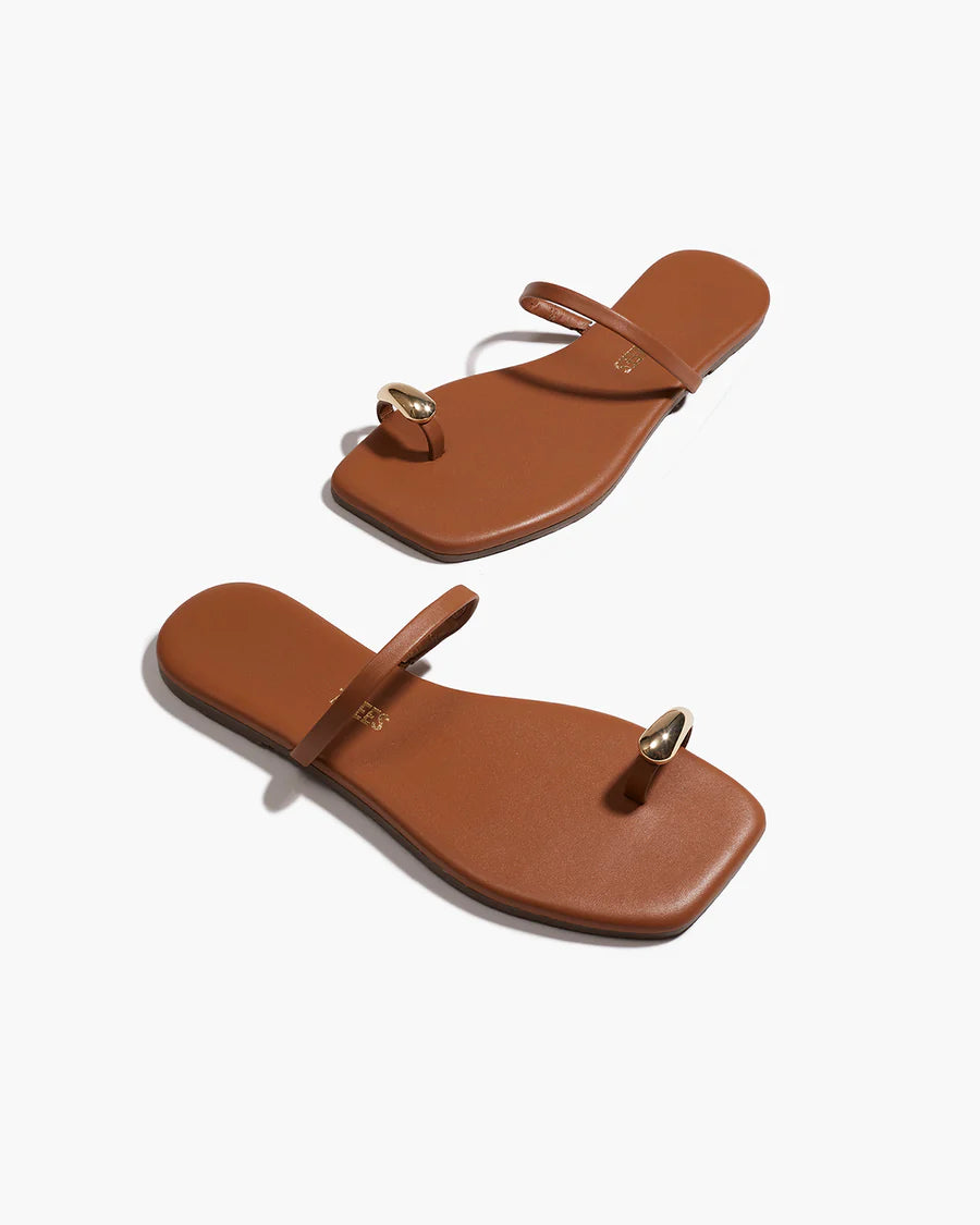 tkees Colette Leather Sandal - Au Naturale