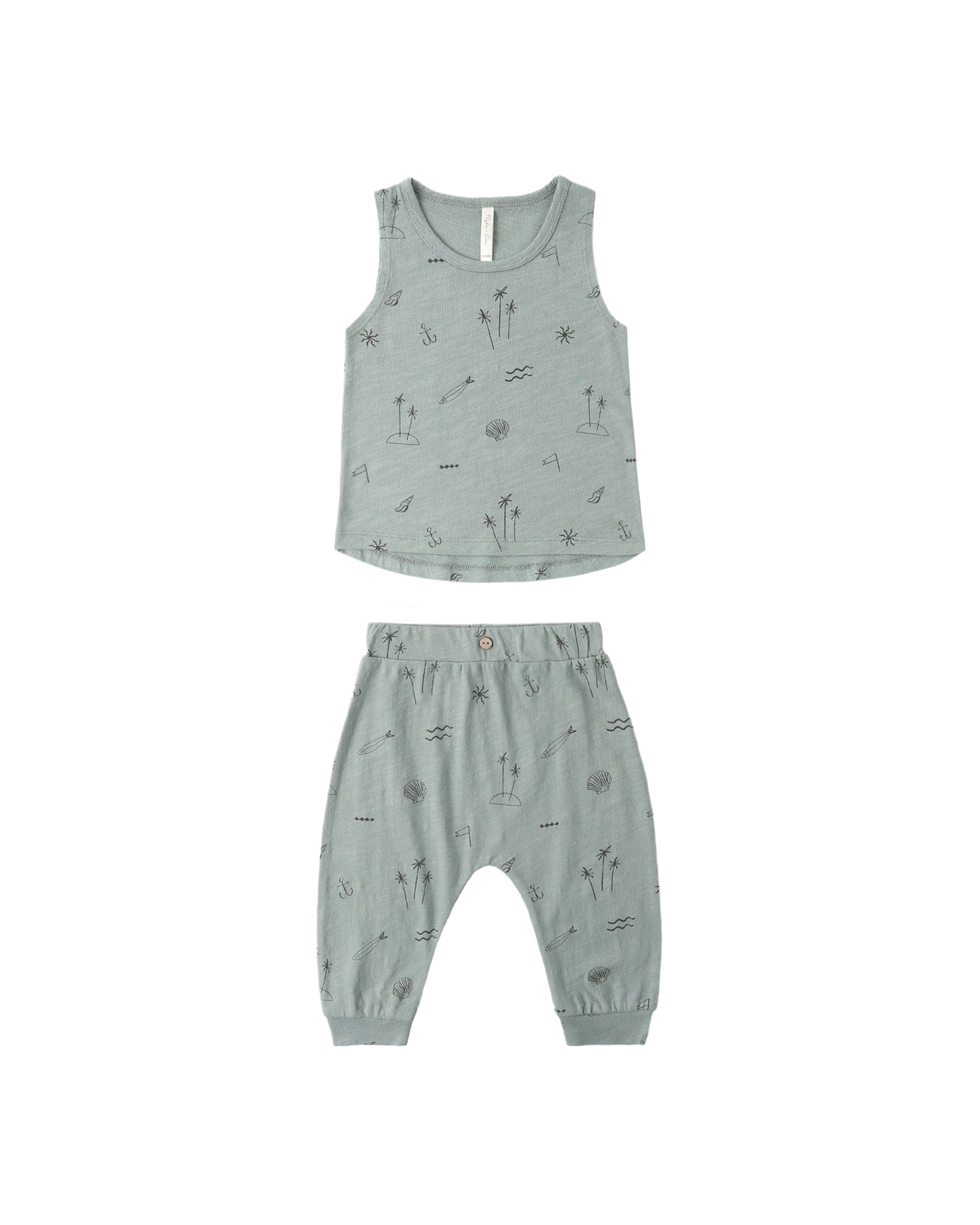 RYLEE + CRU TANK + SLOUCH PANT SET - COASTAL