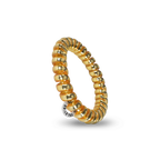 TELETIES - Spiral Hair Coils | Large | Sunset Gold Hair Ties