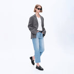 BAYEAS - HIGH RISE RELAXED STRAIGHT DENIM WITH RAW HEM