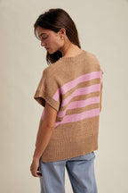 Wishlist Apparel - STRIPED DROP SHOULDER SWEATER TOP