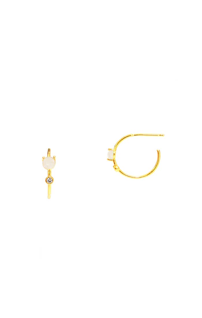 Tai Jewelry - Small Hoop with Stone