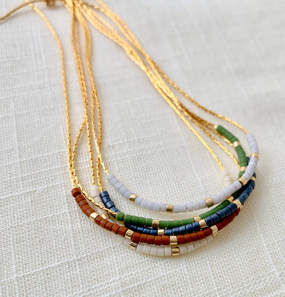 Ocean Breakup - Neutral Matte Minimalist Necklace