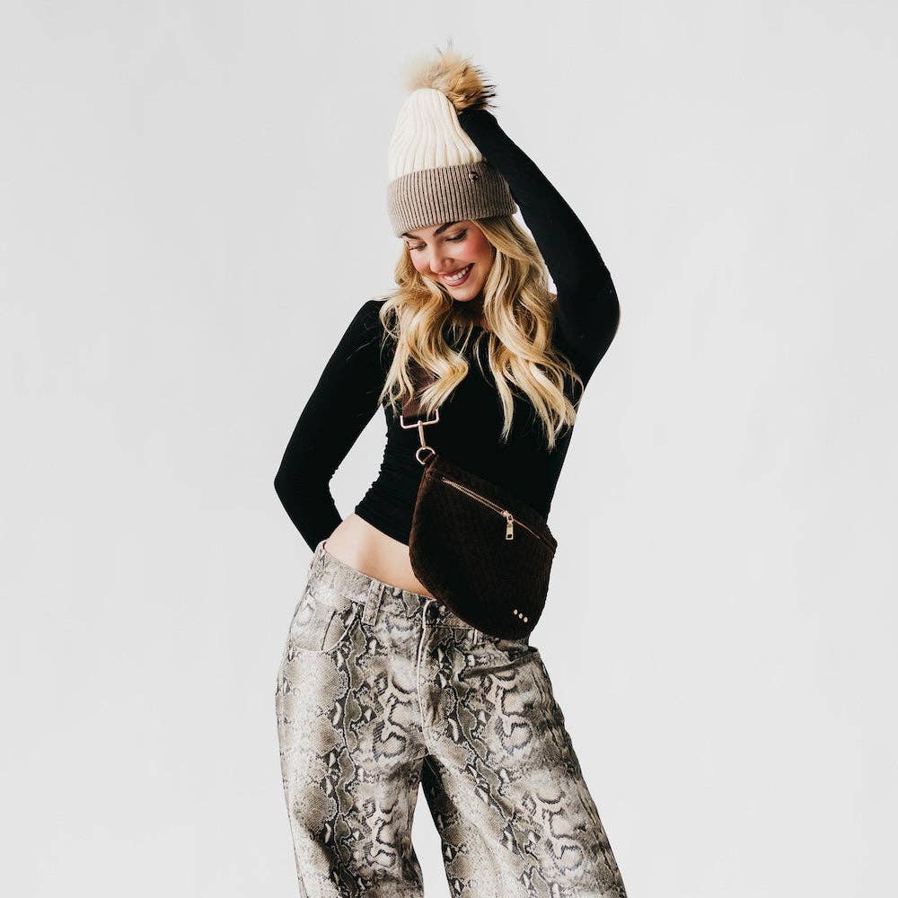 Pretty Simple - Suede Westlyn Woven Bum Bag