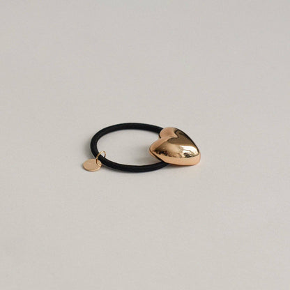 nar'sha - Heart-Shaped Metal Cuff Hair Tie | Gold