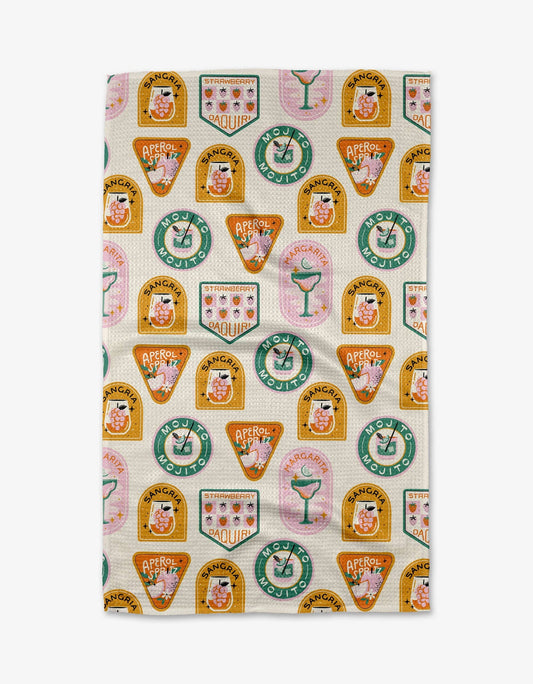Geometry - Cocktail Scout Badges Tea Towel
