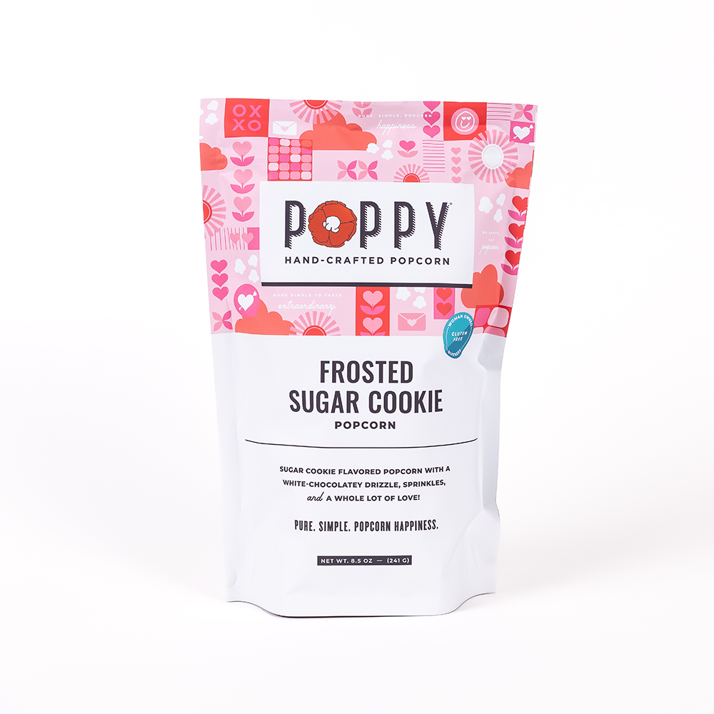 Poppy Hand-Crafted Popcorn - Frosted Sugar Cookie Popcorn
