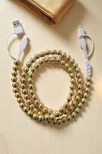 Nash Grey - Updated Gold Beaded Cord Phone Charger