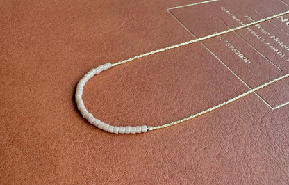 Ocean Breakup - Thin Minimalist Necklace - Neutrals