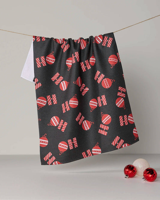 Geometry - Santa Greetings Tea Towel - Holiday 2026
