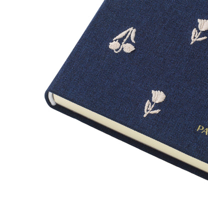 Papier - Fabric Lined Notebook, A5 Softcover - Twilight Blooms