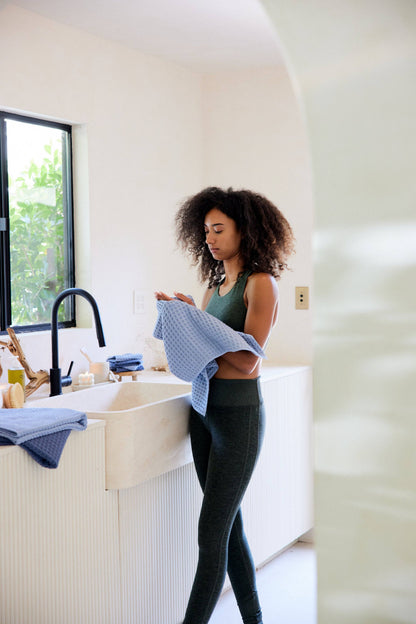 Geometry - Sky Waffle Hand Towel