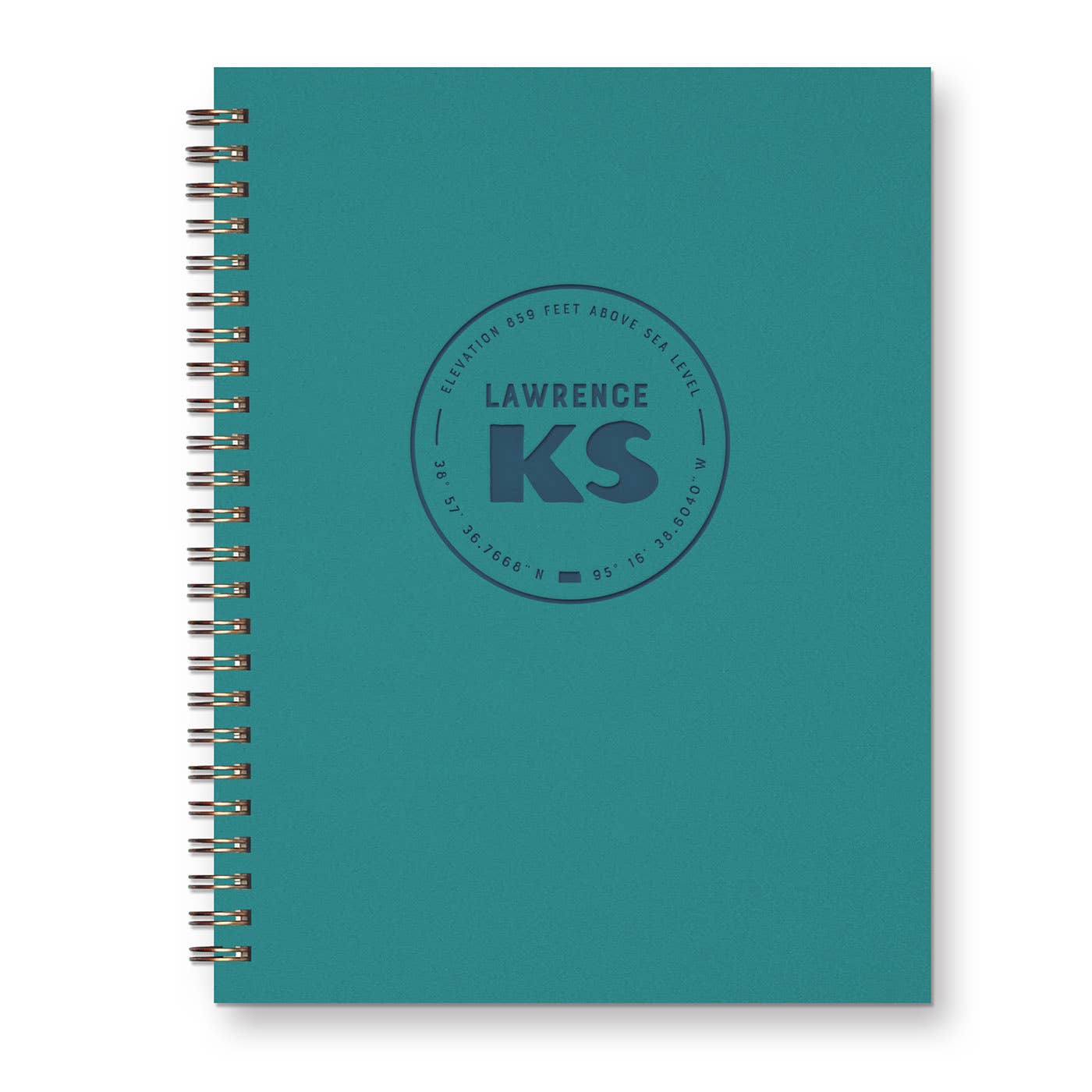 Ruff House Print Shop - Custom City Geotag Journal: Lined Notebook - Atlantic, IA