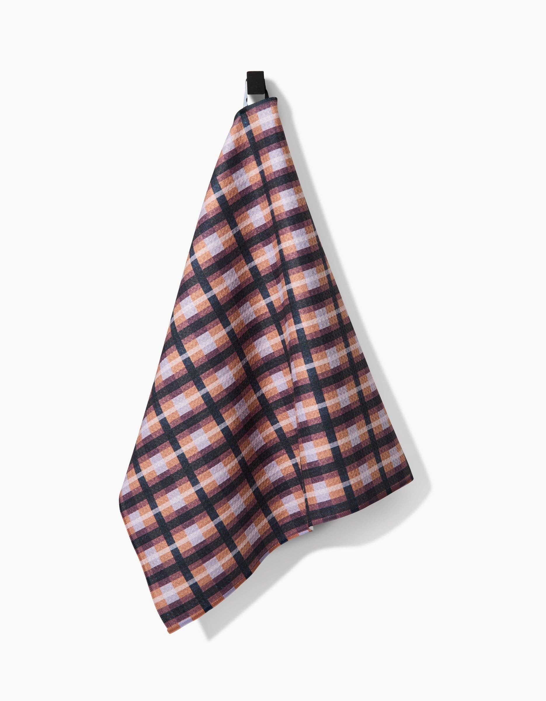 Geometry - Crossbarred Orange Tea Towel