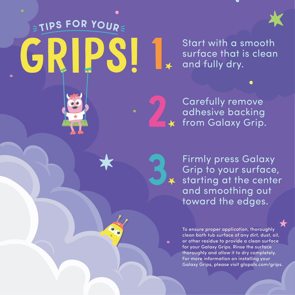 Glo Pals - Glo Pals Galaxy Grips Bathtub Stickers