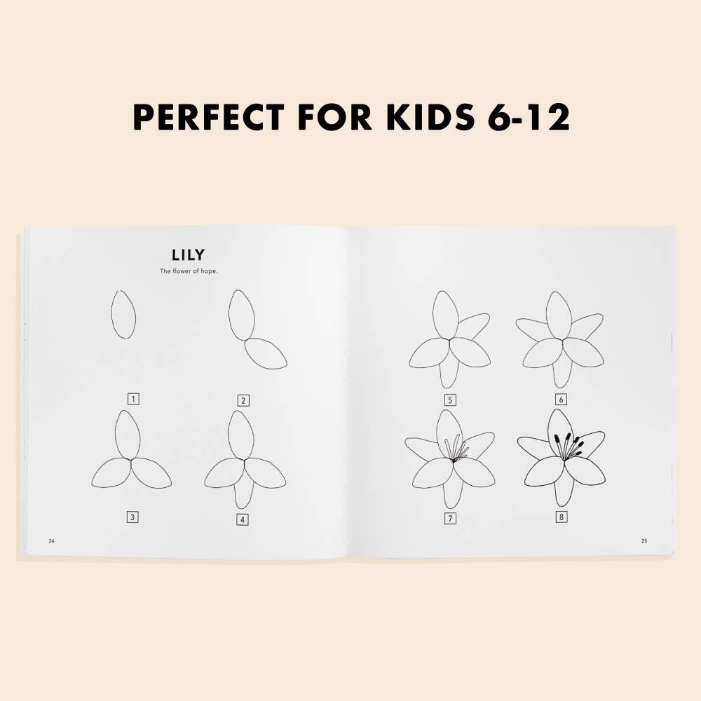 How to Draw Books for Kids: Modern Flowers