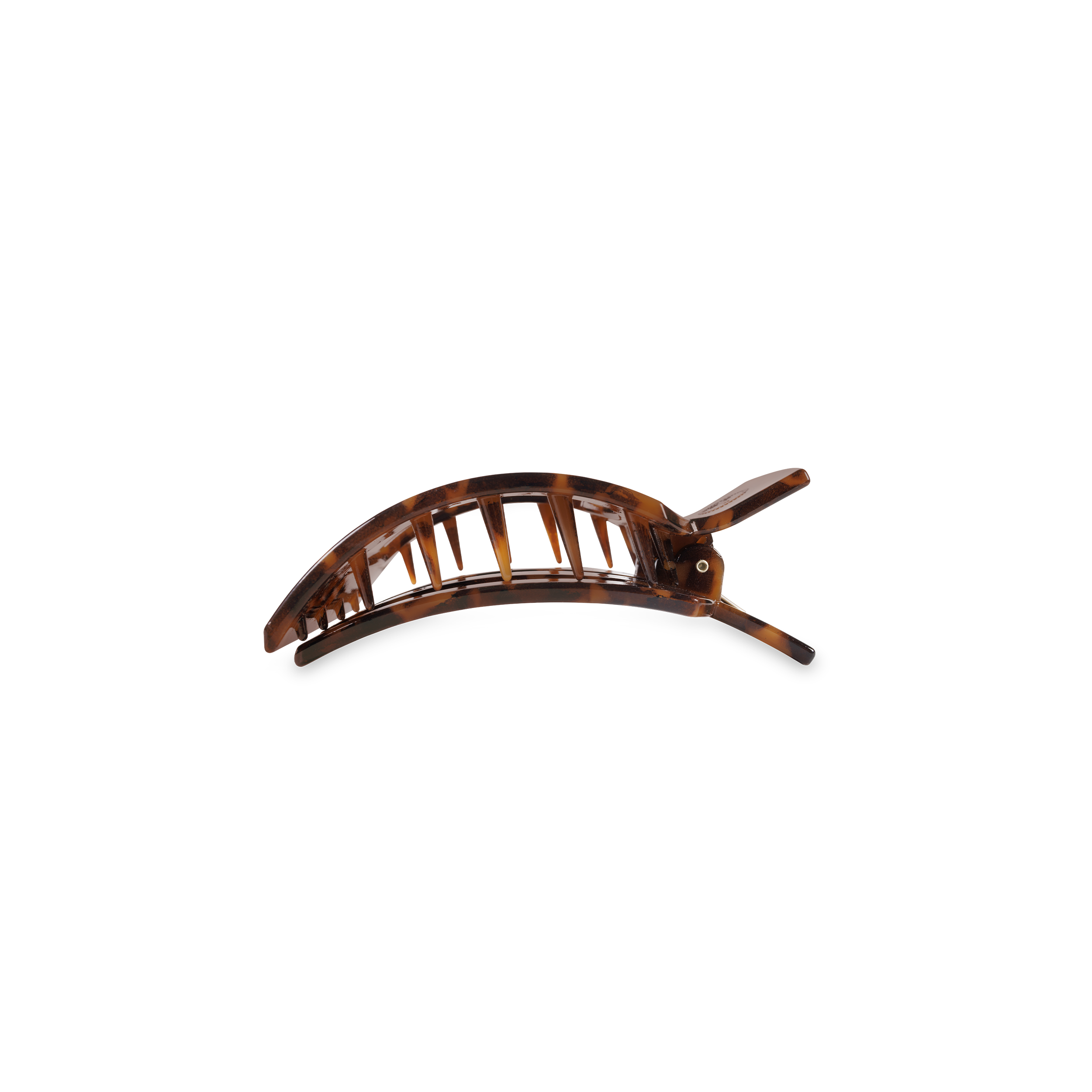 TELETIES - Square Flat Hair Clip | Small | Tortoise