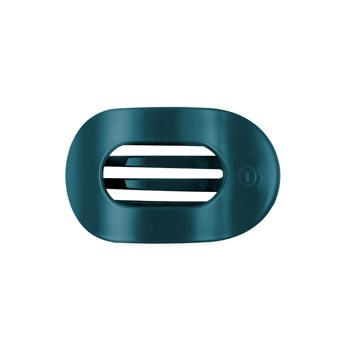 TELETIES - Teal With It Medium Flat Round Hair Clip